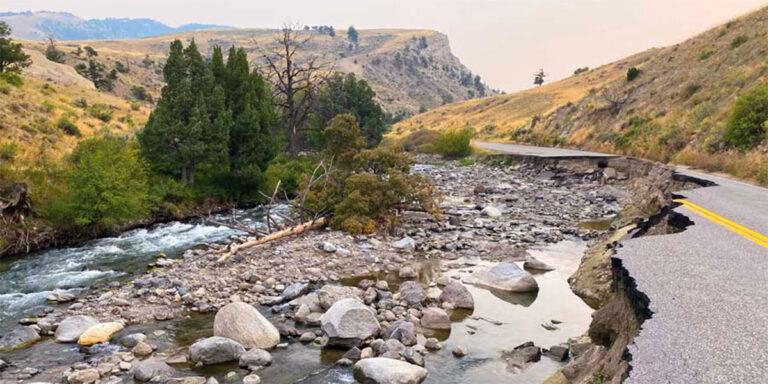 Yellowstone National Park and historic flooding