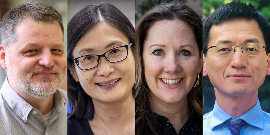 L-R, headshots of Drs. Erik Carter, Julia Chan, Hannah Stolze & Alan Wang