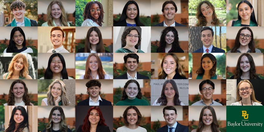 Collage of headshots of the student award winners listed in this article