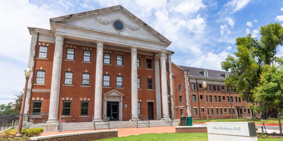 Exterior photo of Allen Residence Hall