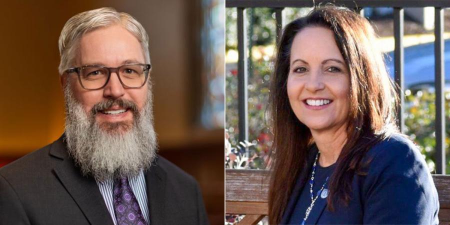 Deans James Brockmole (left) and Tanya Sudia (right)