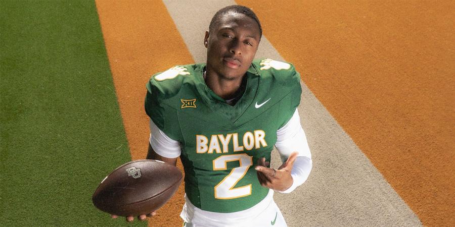 DJ Lagway in a throwback Baylor uniform