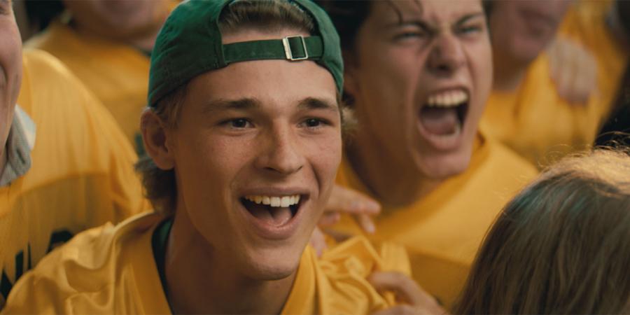 A student in the Baylor Line, as seen in Baylor's new commercial